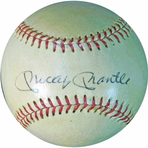 Mickey Mantle Single-Signed ONL (Feeney) Ball PSA/DNA