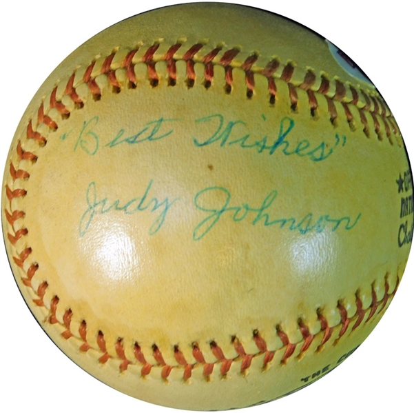 Judy Johnson Single-Signed ONL (Feeney) Ball PSA/DNA
