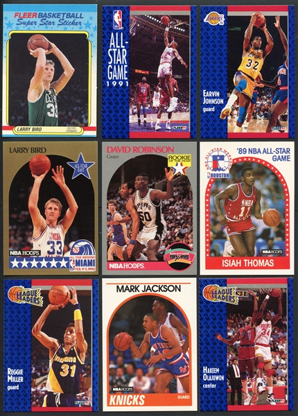 NBA Shoebox of 100 HOFers and Stars Including Jordan, Ewing, Bird and Magic