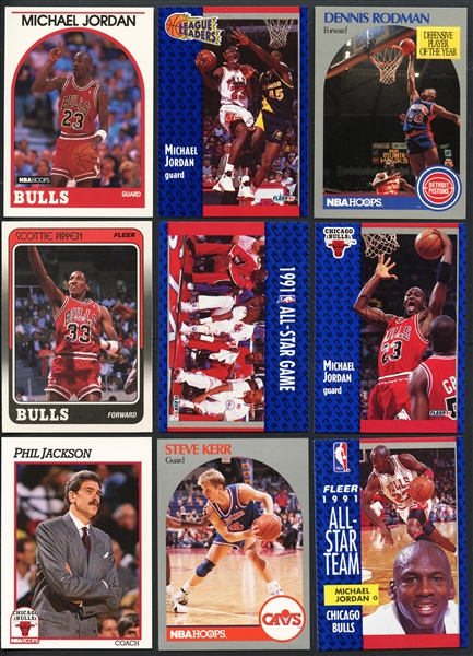 Chicago Bulls Lot of (20) Including Pippen Fleer 88 Rookie, 6 Jordan Cards and others from Bulls Team