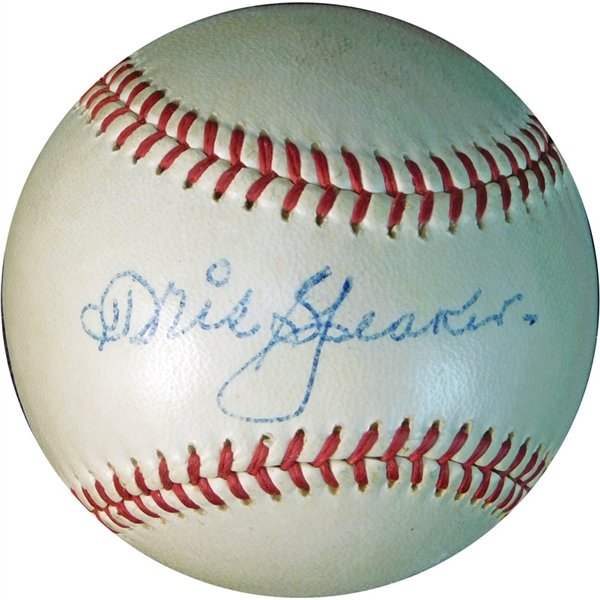 Tris Speaker Single-Signed Baseball JSA and PSA/DNA