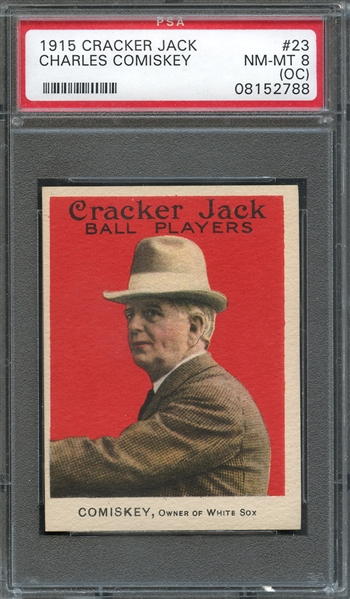 1915 Cracker Jack #23 Charles Comiskey PSA 8 NM-MT (OC) 