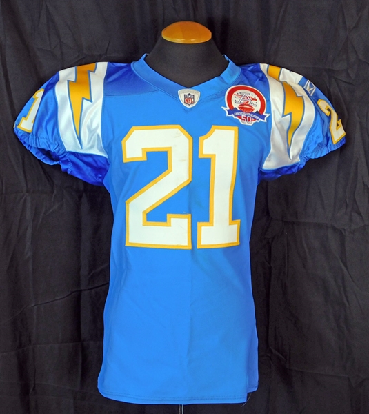 2009 LaDanian Tomlinson San Diego Chargers Game-Used Jersey Dated to September 14, 2009 with Chargers Team LOA