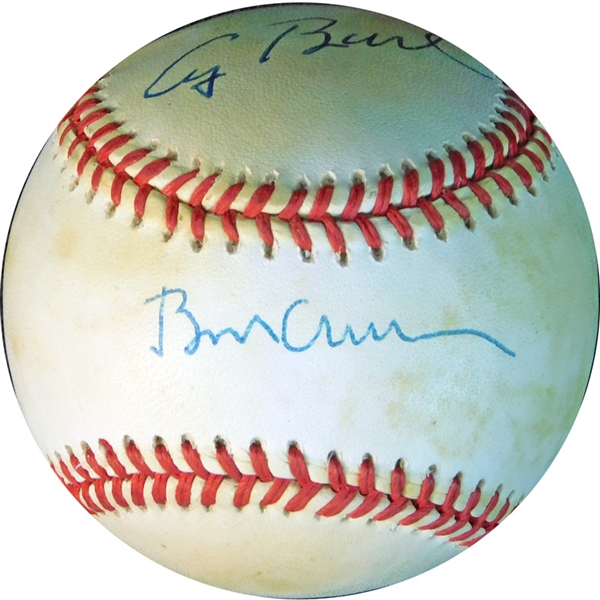 Bill Clinton and George Bush Signed OAL (Brown) Ball JSA