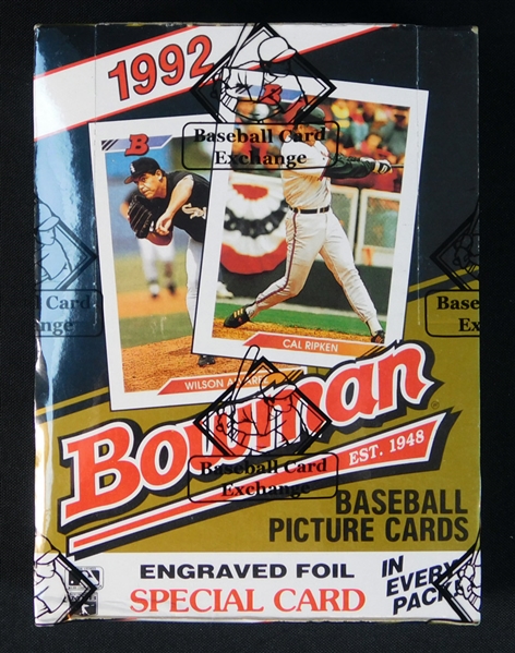 1992 Bowman Baseball Full Unopened Wax Box BBCE