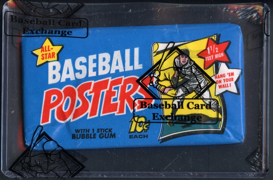 1968 All-Star Baseball Posters Unopened Wax Pack BBCE