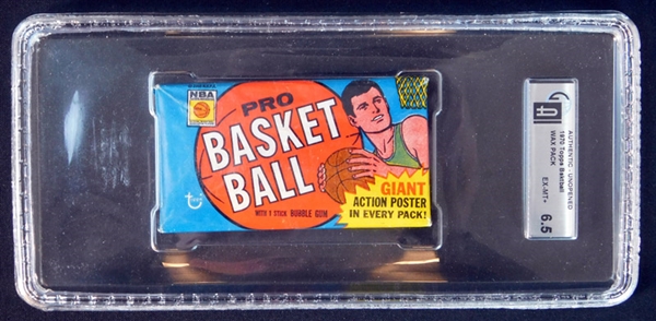 1970 Topps Basketball Unopened Wax Pack GAI 6.5 EX/MT+