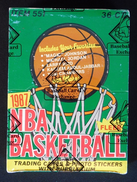 1987-88 Fleer Basketball Full Unopened Wax Box BBCE