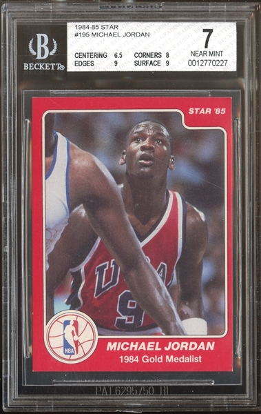 1984-85 Star #195 Michael Jordan BGS 7 NEAR MINT