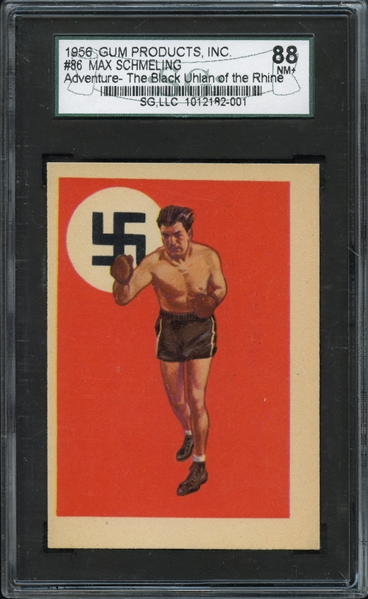 1956 Gum Products, Inc. #86 Max Schmeling Adventure-The Black Uhlan of the Rhine SGC NM+
