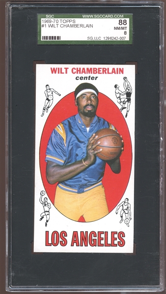 1969-70 Topps #1 Wilt Chamberlain SGC 8 NM/MT 