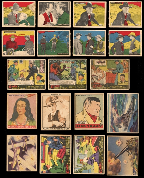 1930-52 Goudey, Gum Inc., Topps and Assorted Non-Sport Card Collection of (161) with Complete 1935 Dick Tracy Cartoon Subset