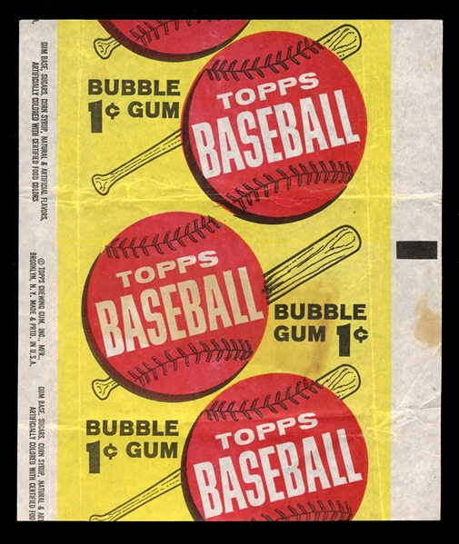 1963 Topps "Penny Pack" 1-Cent Wrapper-Rare