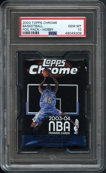 2003 Topps Chrome Basketball Foil Pack-Hobby PSA 10 GEM MINT