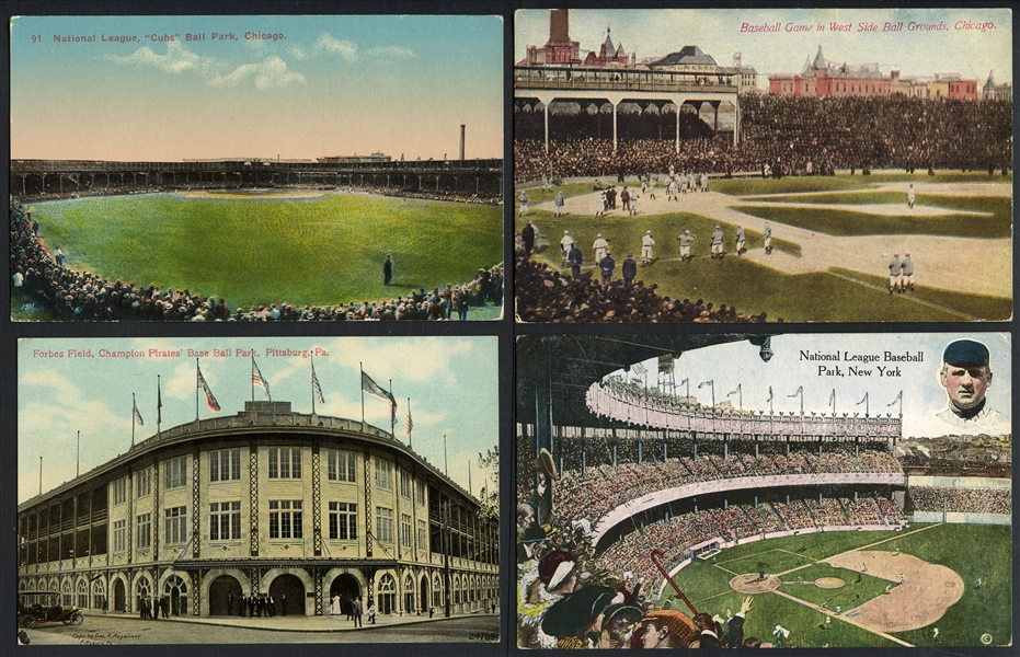 Lot of (12) 1900-1930s Stadium Postcards