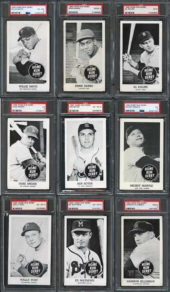1959 Home Run Derby Near Complete Set Completely Graded