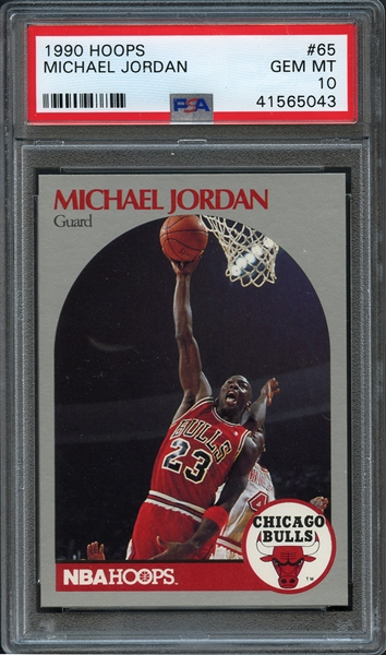 1990 Hoops #65 Michael Jordan PSA 10 GEM MT