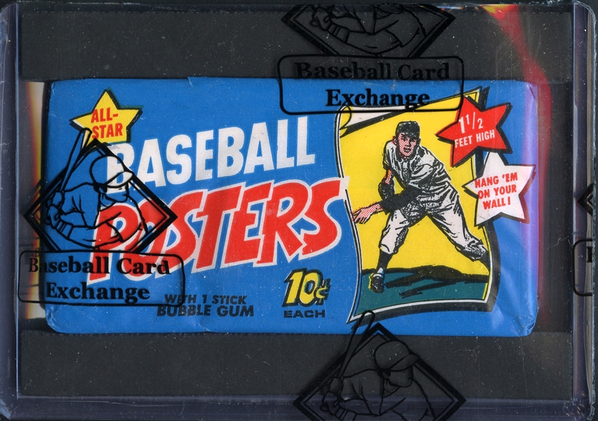 1968 Topps Baseball Posters Unopened Wax Pack BBCE