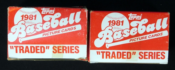 1981 Topps Traded Baseball Group of (2) Sets