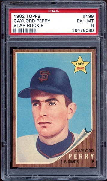 1962 Topps #199 Gaylord Perry PSA 6 EX/MT