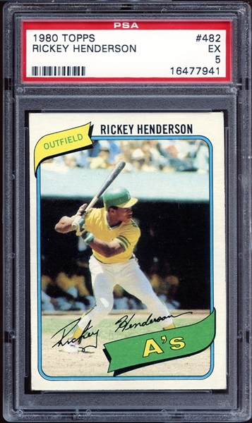 1980 Topps #482 Rickey Henderson PSA 5 EX