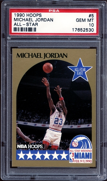1990 Hoops #5 Michael Jordan All-Star PSA 10 GEM MINT
