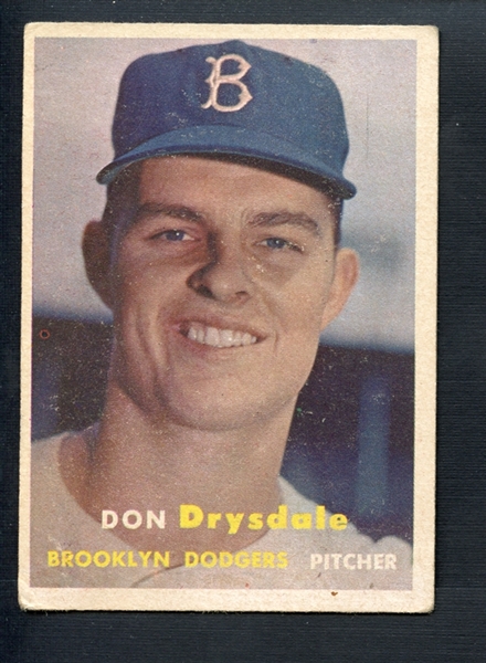 1957 Topps #18 Don Drysdale 