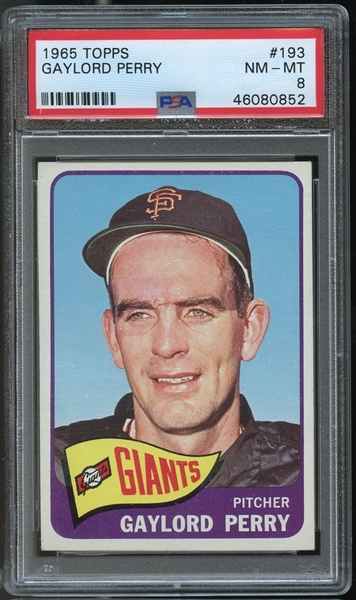 1965 Topps #193 Gaylord Perry PSA 8 NM-MT