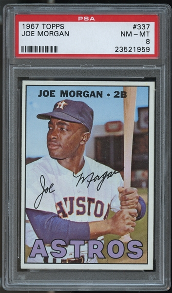 1967 Topps #337 Joe Morgan PSA 8 NM-MT