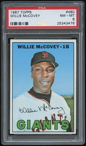 1967 Topps #480 Willie McCovey PSA 8 NM-MT