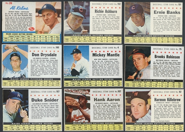 1961-63 Post Cereal Lot of 130 with HOFers and Stars 
