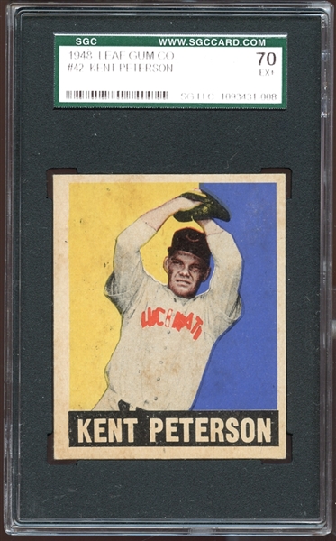 1948 Leaf #42 Kent Peterson SGC 70 EX+ 5.5