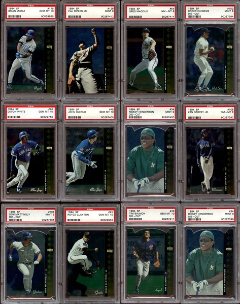 1994 SP Baseball High-Grade Group of (36) With Foils and Die-Cuts All PSA Graded