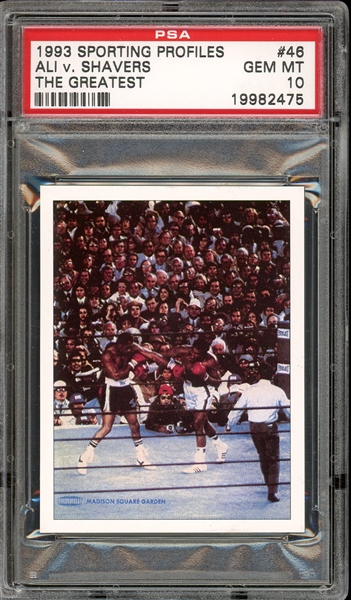 1993 Sporting Profiles The Greats #46 Ali vs. Shavers PSA 10 GEM MT