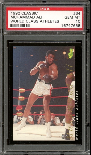 1992 Classic World Class Athletes #34 Muhammad Ali PSA 10 GEM MT