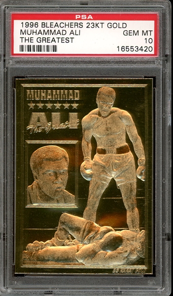 1996 Bleachers 23KT Gold The Greatest Muhammad Ali PSA 10 GEM MT