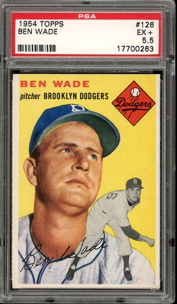 1954 Topps #126 Ben Wade PSA 5.5 EX+
