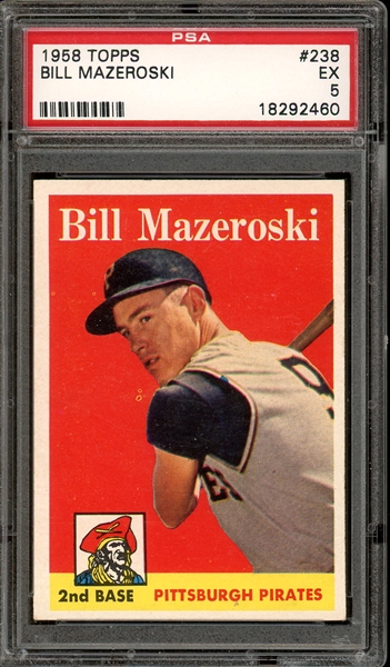 1958 Topps #238 Bill Mazeroski PSA 5 EX