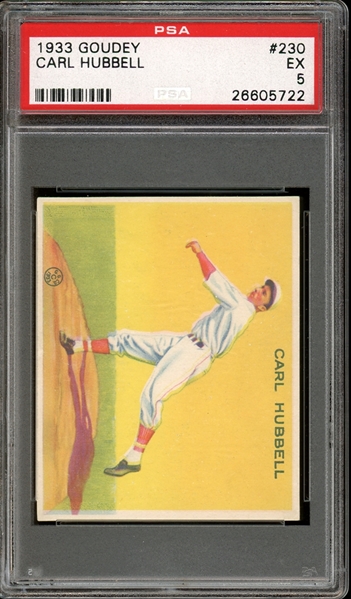 1933 Goudey #230 Carl Hubbell PSA 5 EX