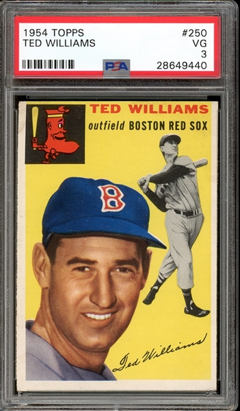 1954 Topps #250 Ted Williams PSA 3 VG
