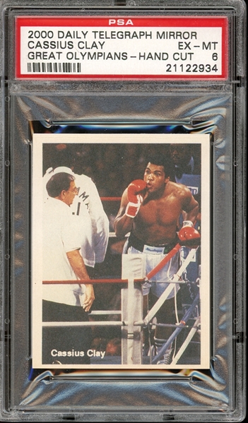 2000 Daily Telegraph Mirror Great Olympians-Hand Cut Cassius Clay PSA 6 EX-MT