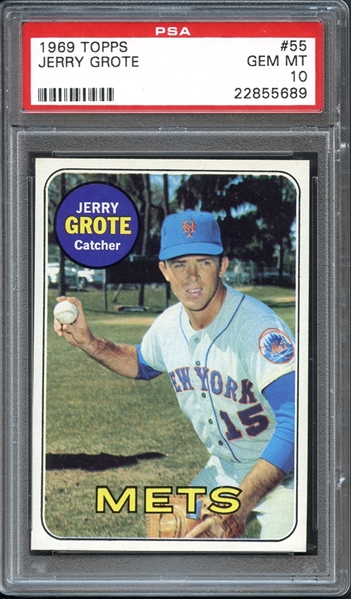 1969 Topps #55 Jerry Grote PSA 10 GEM MINT 