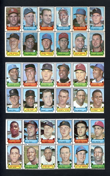 1969 Topps Baseball Stamps Complete Set of  24 Sheets 