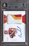2017 National Treasures Holo Silver #161 Patrick Mahomes II Rookie Jersey Patch Auto (RPA) 20/25 BGS 9 MINT AUTO 10