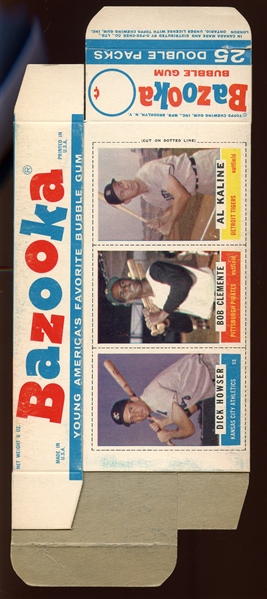 1962 Bazooka Complete Box with Clemente and Kaline