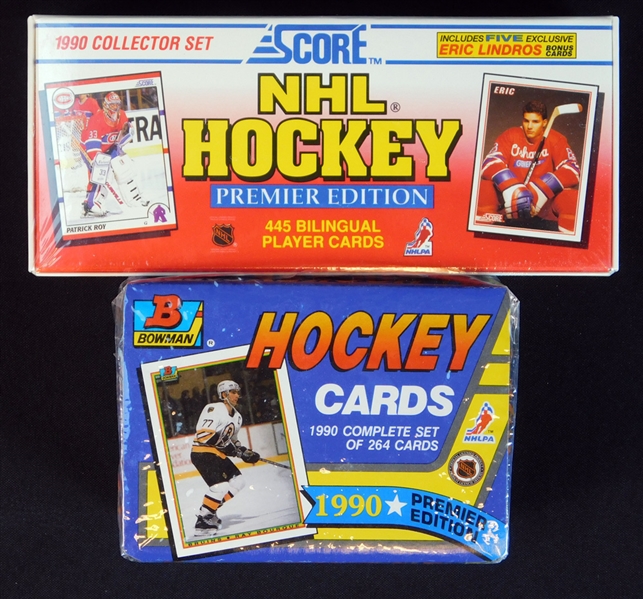 1990 Score and Bowman Hockey Unopened Factory Sets Group of (2)