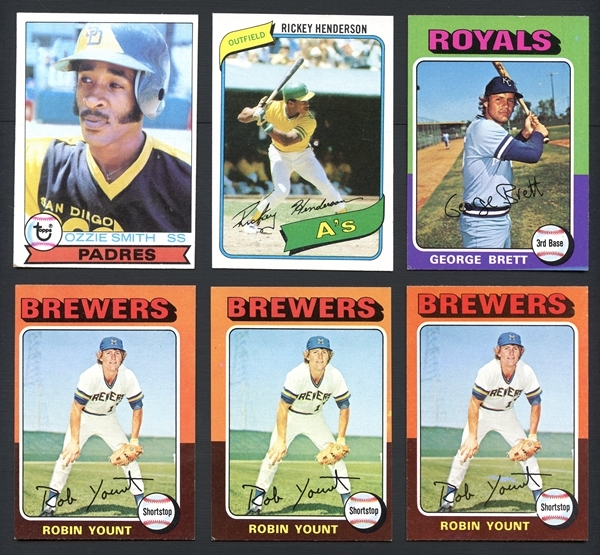 1970s-80s Hall of Fame Rookie Cards Lot of Six (6) 