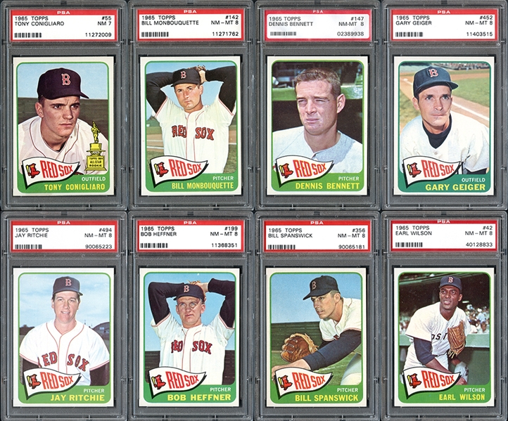 1965 Topps Red Sox Group of (25) All PSA/BGS Graded