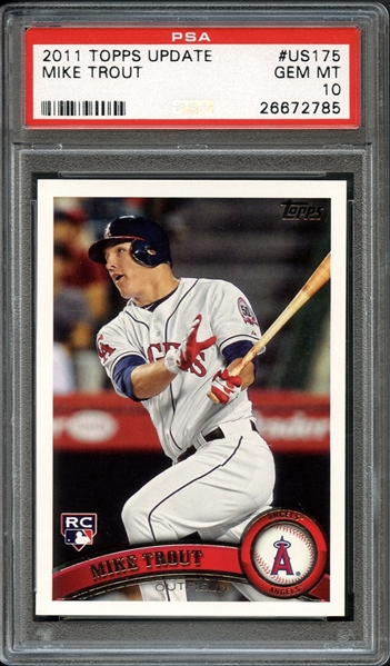 2011 Topps Update #US175 Mike Trout PSA 10 GEM MINT