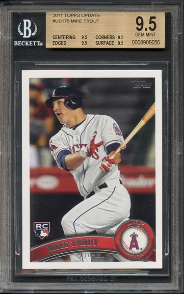 2011 Topps Update #US175 Mike Trout BGS 9.5 GEM MINT